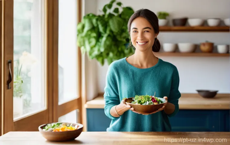 식사 패턴에 따른 맞춤형 영양 계획 - **Prompt:** A bright, clean, and futuristic laboratory or research setting. A diverse woman in her l... 식사 패턴에 따른 맞춤형 영양 계획 - **Prompt:** A bright, clean, and futuristic laboratory or research setting. A diverse woman in her l...